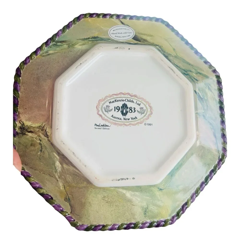 MacKenzie-Childs MacLachlan Dinner Plate 11.75” 1991 Second Edition Vintage